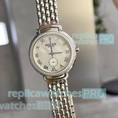 Best Replica Rolex Geneve Cellini 6623 Quartz Watch MOP Dial Mesh Strap